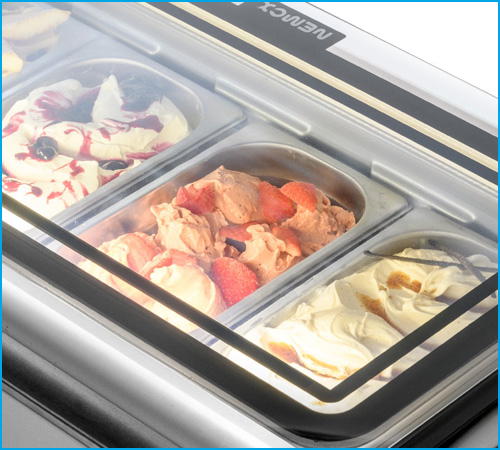 Tủ Trưng bày và bảo quản kem Gelato 4 khay để bàn Nemox 4 Magic Pro100 - Ảnh 3